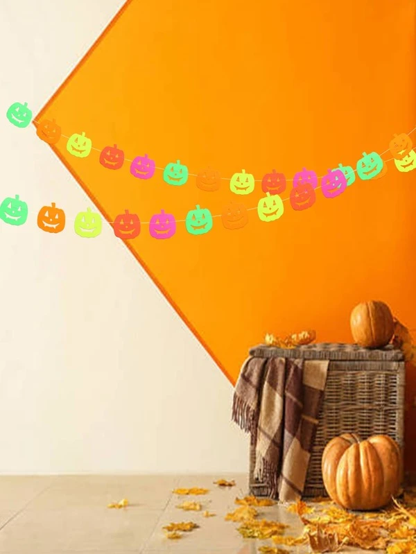 1個 ハロウィーン かぼちゃ形 デザイン 花輪 Shein Japan