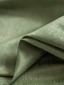 1pc Olive Green Blackout Curtain - Olive Green - View 6