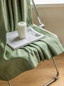 1pc Olive Green Blackout Curtain - Olive Green - View 7