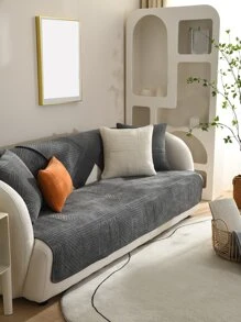 1 cái khăn sofa chắc chắn chống trượt - Màu xám đen - Xem 1