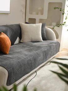 1 cái khăn sofa chắc chắn chống trượt - Màu xám đen - Xem 5