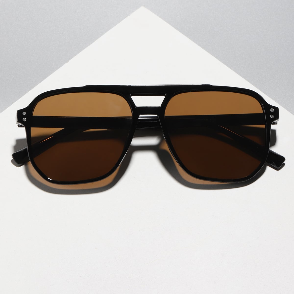 Men Top Bar Geometric Frame Fashion Glasses Casual Beach Accessories Sun Glasses Sunglasses Shades For Summer Beach Vacation,Outdoor,Travel