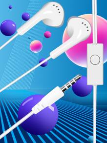 Auriculares deportivos con cable en la oreja Conector de 3,5 mm Control de línea de una tecla Modo de respuesta conveniente Graves profundos