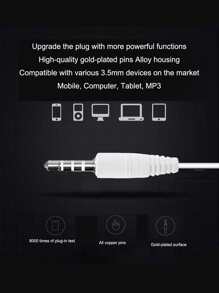 Auriculares deportivos con cable en la oreja Conector de 3,5 mm Control de línea de una tecla Modo de respuesta conveniente Graves profundos