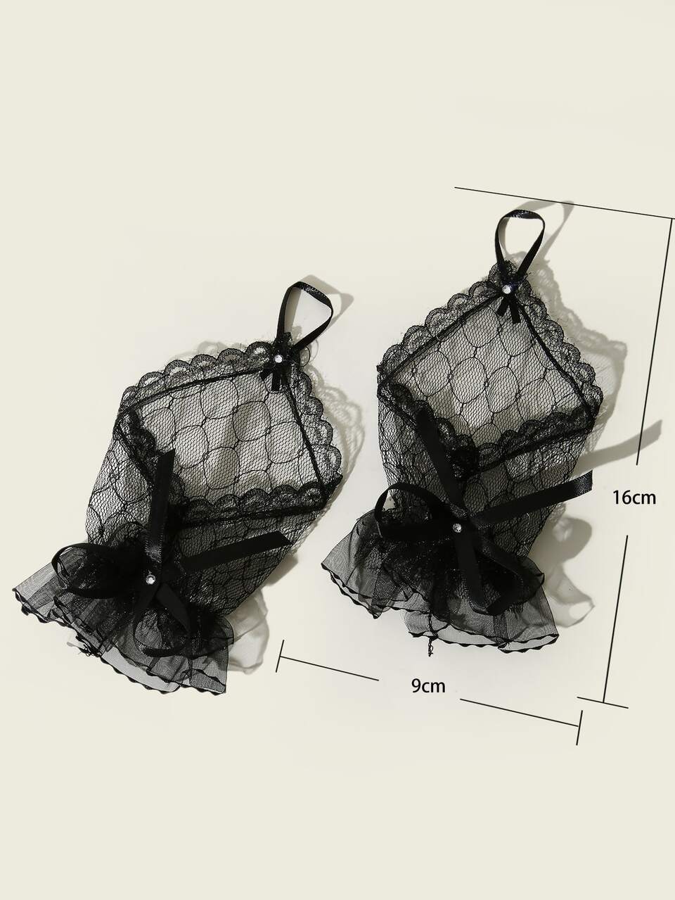 Elegant 1Pair Classic Bow Decor Lace Gloves Premium Quality For Dinner/Party Evening Valentine's Day