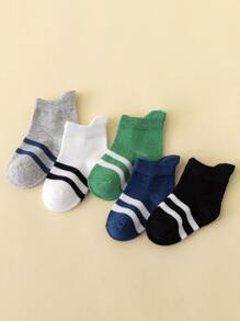 5 đôi tất sọc cho bé - Nhiều màu - Xem 1