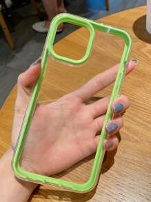 Contrast Frame Clear Phone Case Compatible With IPhone 11,Compatible With IPhone 13,Compatible With IPhone 14 Pro Max,International Version, Not The Domestic Version - Green - View 3
