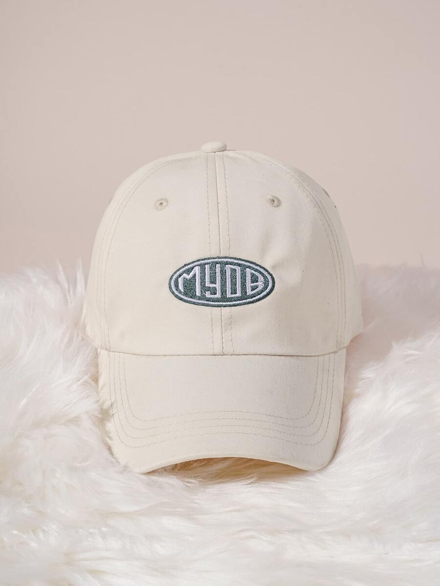 1pc Unisex Breathable & Lightweight & Fashionable Cap With Embroidered Myob Letters, Suitable For Daily Casual Outdoor Wear Street