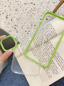 Contrast Frame Clear Phone Case Compatible With IPhone 11,Compatible With IPhone 13,Compatible With IPhone 14 Pro Max,International Version, Not The Domestic Version - Green - View 4