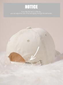 1pc Unisex Breathable & Lightweight & Fashionable Cap With Embroidered Myob Letters, Suitable For Daily Casual Outdoor Wear Street