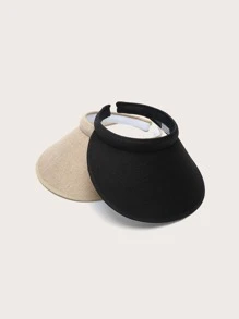 2pcs Plain Visor Hat - Multicolor - View 2