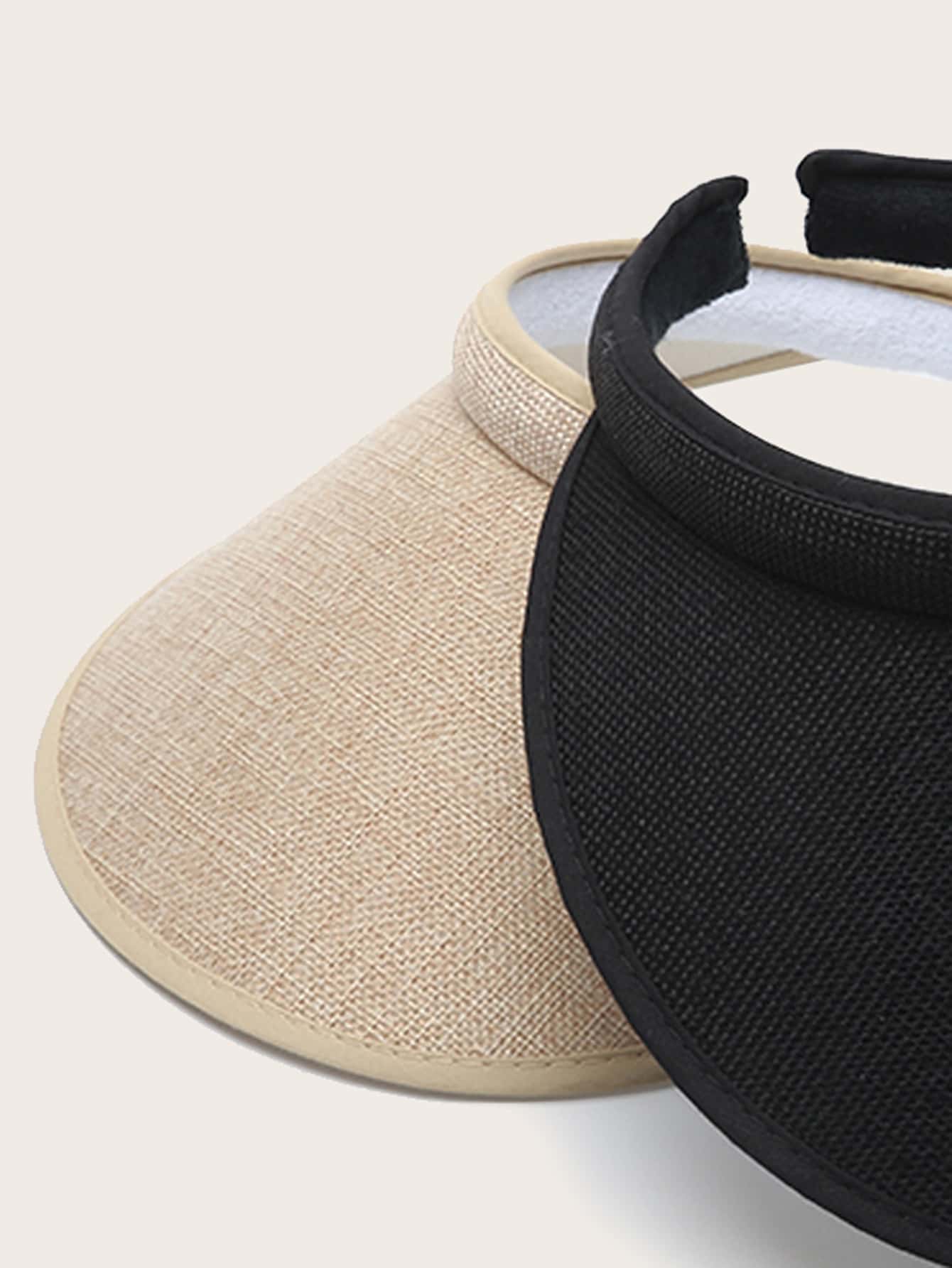 2pcs Plain Visor Hat