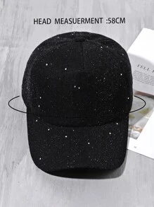 Solid Baseball Cap - Black - View 4