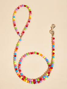 1pc Bead Decor Pet Leash For Cat And Dog For Outdoor - Multicolor - View 2