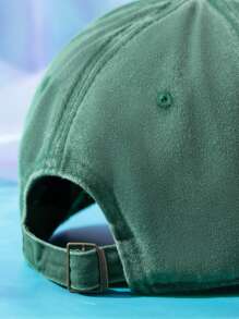 Street 1pc California Washed Baseball Cap Candy Colored Couple Hat For Outdoor Activities - Dark Green - View 5