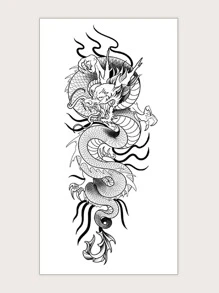 สติ๊กเกอร์ลายมังกร - สีดำ - ดู 1