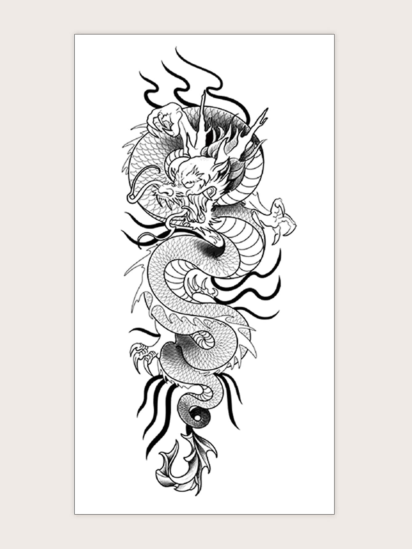 สติ๊กเกอร์ลายมังกร - สีดำ - ดู 1