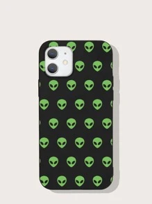 Coque à motif d'alien compatible avec iPhone - Vert - Voir 1