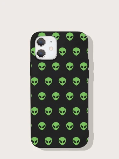 Alien Pattern Case Compatible With iPhone