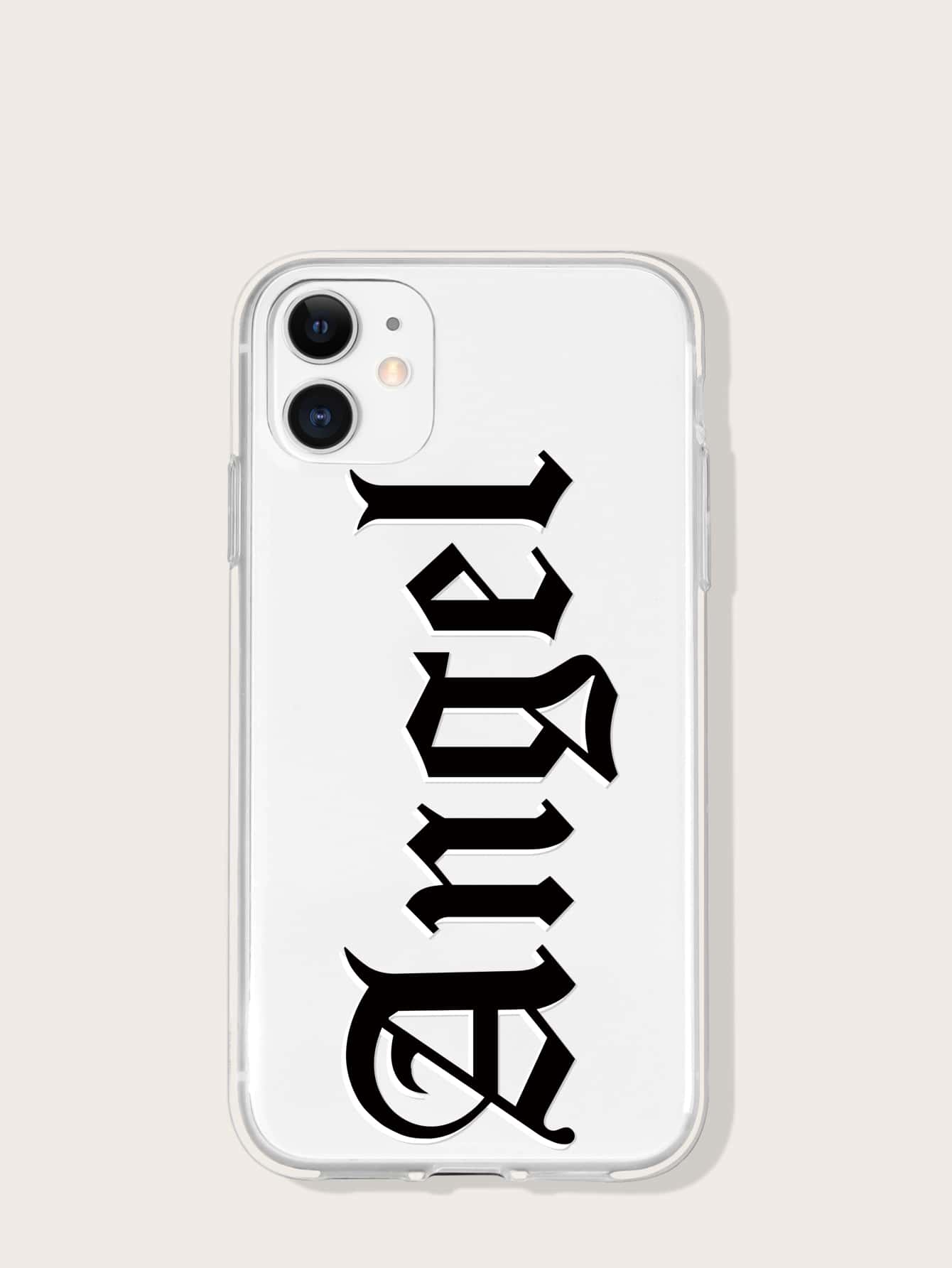 Carcasa De Teléfono Con Gráficos De Letras