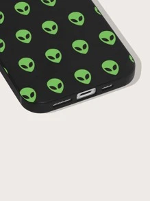 Coque à motif d'alien compatible avec iPhone - Vert - Voir 3