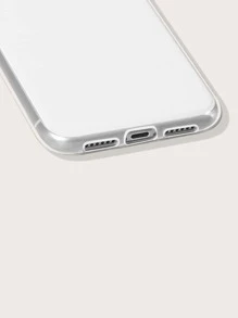 Slogan Graphic Clear Phone Case - Clear - View 4