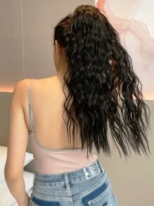 1pc Long Curly Hairpiece - Black - View 7