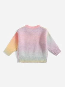 Baby Ombre Round Neck Sweater - Multicolor - View 2