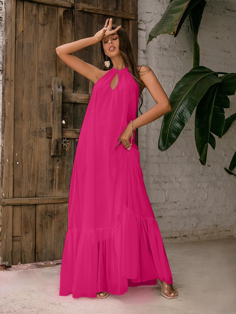 LOVE&LEMONADE 後背繫帶掛脖連衣裙