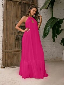 LOVE&LEMONADE 後背繫帶掛脖連衣裙