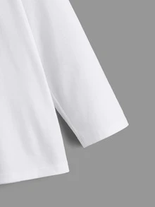 SHEIN 小男童字母圖案T恤 - 白色 - 查看 4