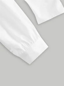 SHEIN MOD 西裝領泡泡袖襯衫