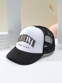 兒童字母圖案網眼棒球帽