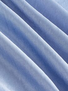 SHEIN MOD Vestido de tirantes de cuello cruzado fruncido bajo con fruncido de satén - Azul - Ver 3