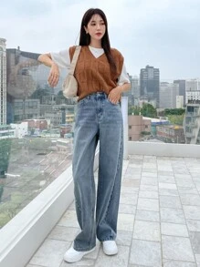 DAZY Jeans de pierna ancha - Lavado ligero - Ver 8