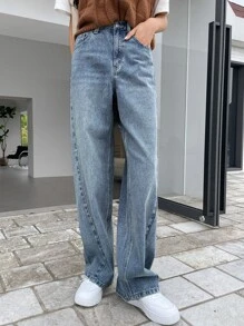 DAZY Jeans de pierna ancha - Lavado ligero - Ver 9