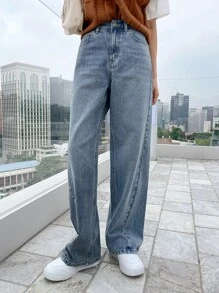 DAZY Jeans de pierna ancha - Lavado ligero - Ver 10