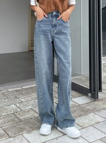 DAZY Jeans de pierna ancha - Lavado ligero - Ver 13