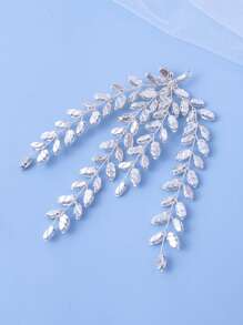 1pc Women's Handmade Purple Crystal Decor Hairband For Party, Prom, Wedding, Princess Birthday Gift Elegant Boho Tiaras. Valentine's Day Accessories - Silver - View 5