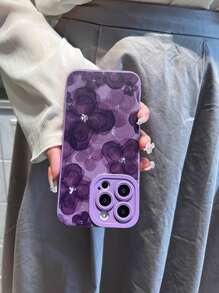 Flower Print Phone Case - Purple - View 2
