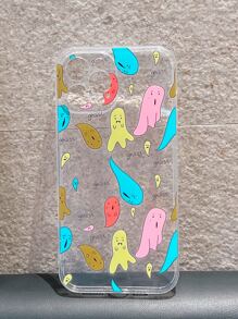 Ghost Pattern Clear Phone Case - Multicolor - View 2