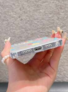 Ghost Pattern Clear Phone Case - Multicolor - View 3