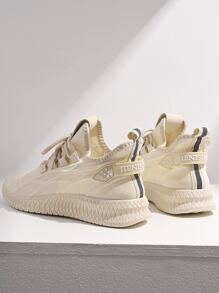 Alan Vincent Giày thể thao nữ thoáng khí, khoét lỗ, giày thể thao chống nước mới để mang hàng ngày - Màu be - Xem 2