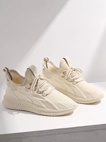 Alan Vincent Giày thể thao nữ thoáng khí, khoét lỗ, giày thể thao chống nước mới để mang hàng ngày - Màu be - Xem 3