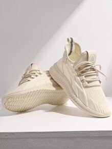 Alan Vincent Giày thể thao nữ thoáng khí, khoét lỗ, giày thể thao chống nước mới để mang hàng ngày - Màu be - Xem 4