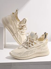 Alan Vincent Giày thể thao nữ thoáng khí, khoét lỗ, giày thể thao chống nước mới để mang hàng ngày - Màu be - Xem 5