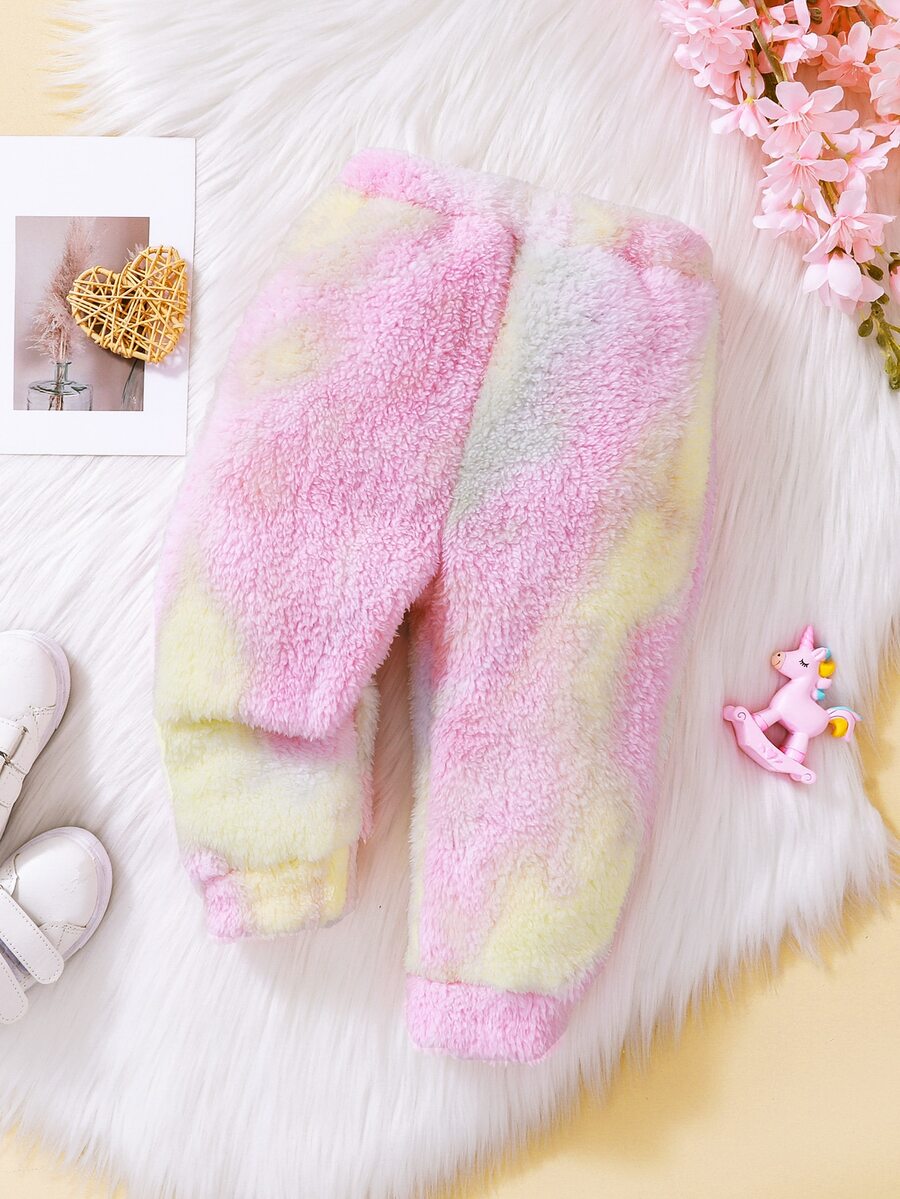 Baby Tie Dye Fuzzy Trousers - Multicolor - View 1