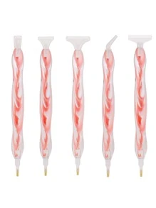 1pc Plastic Diamond Painting Drill Pen, Minimalist Pink DIY Diamond Painting Tool For Home