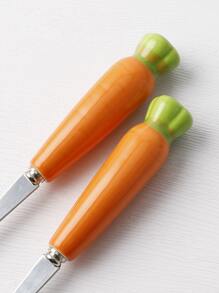 1pc Carrot Decor Fork & 1pc Spoon - Multicolor - View 6