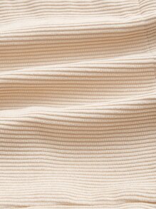 SHEIN EZwear 大碼西裝領單釦西裝外套 - 米色 - 查看 4